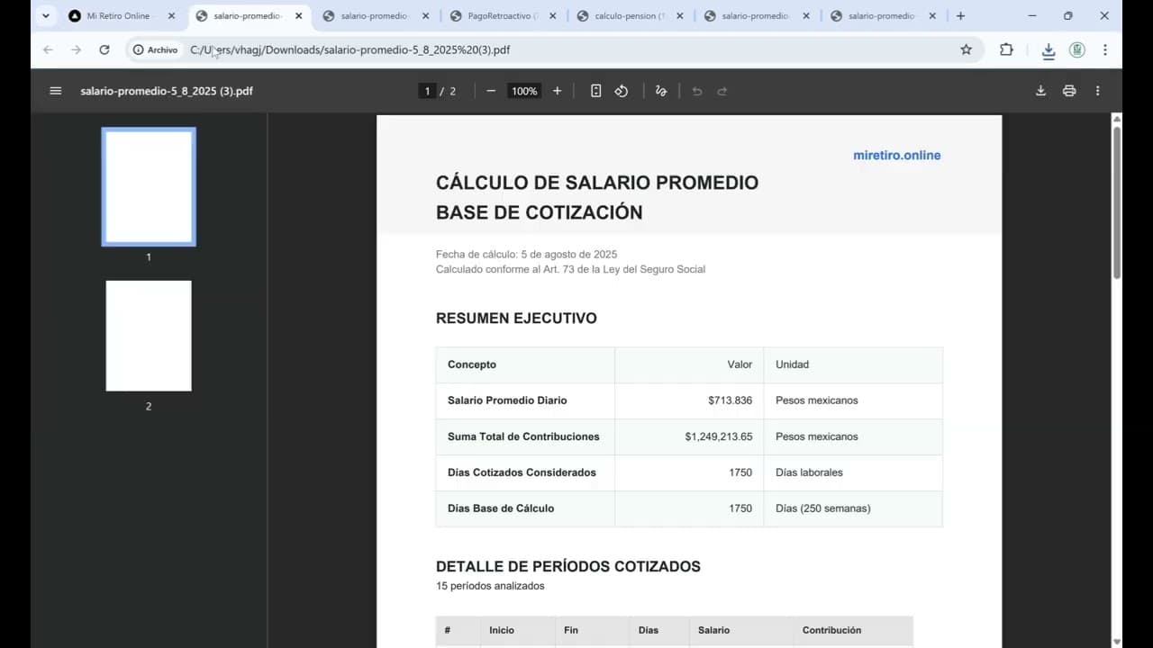 MODULO SALARIO PROMEDIO HOY