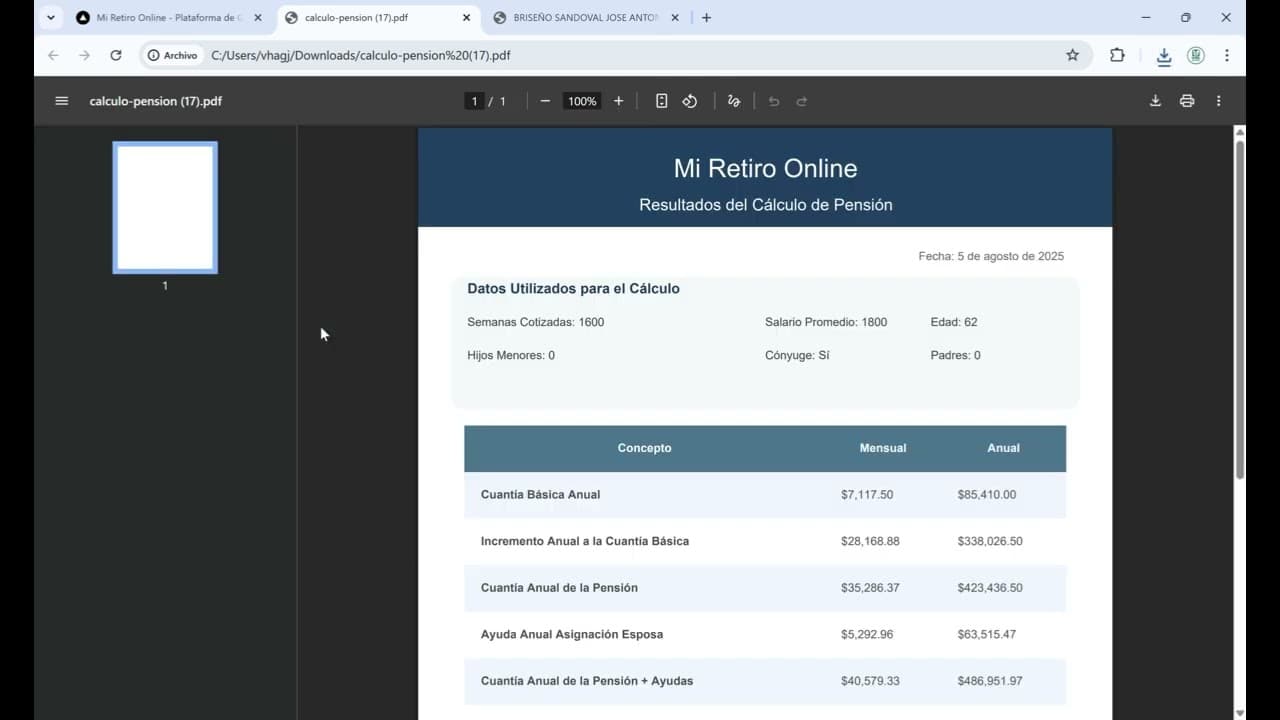 MODULO CALCULO DE PENSION IMSS LEY 1973